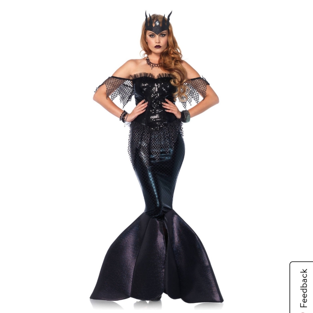 Black mermaid costume (with upgraded crown)